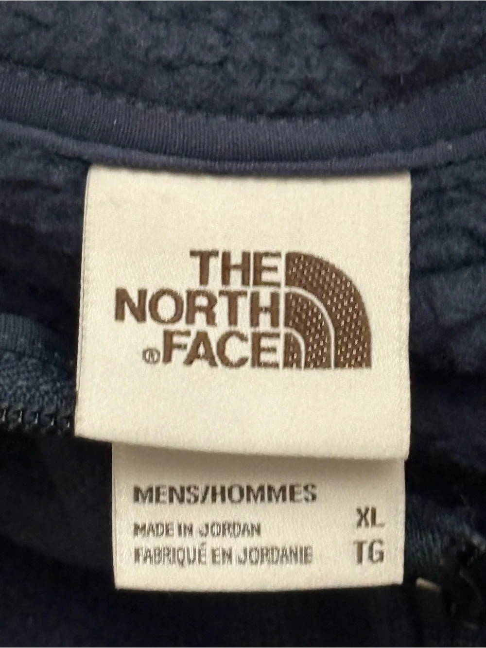 The North Face Men's Navy Full Zip Fleece Jacket Lightweight Size XL